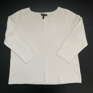 Eileen Fisher Silk/Organic Cotton Sweater Bone Petite M